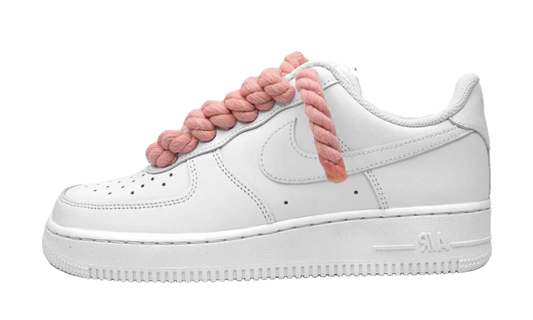 Air force 1 Triple White Lacets Corde Rose
